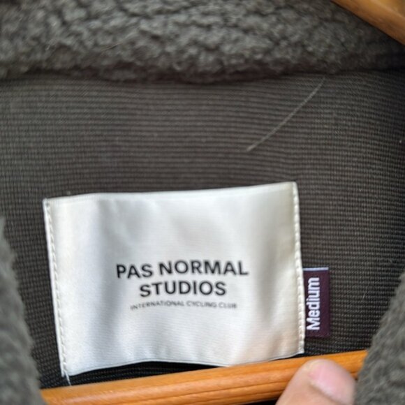 Pas normal studios Men's Black Fleece Vest - Picture 4 of 7